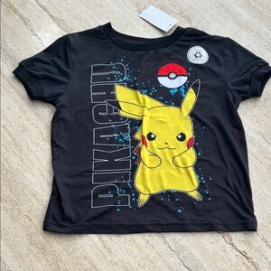 NEW 🆕 Black Pokémon Pikachu Kids T-Shirt size 6 years NWT